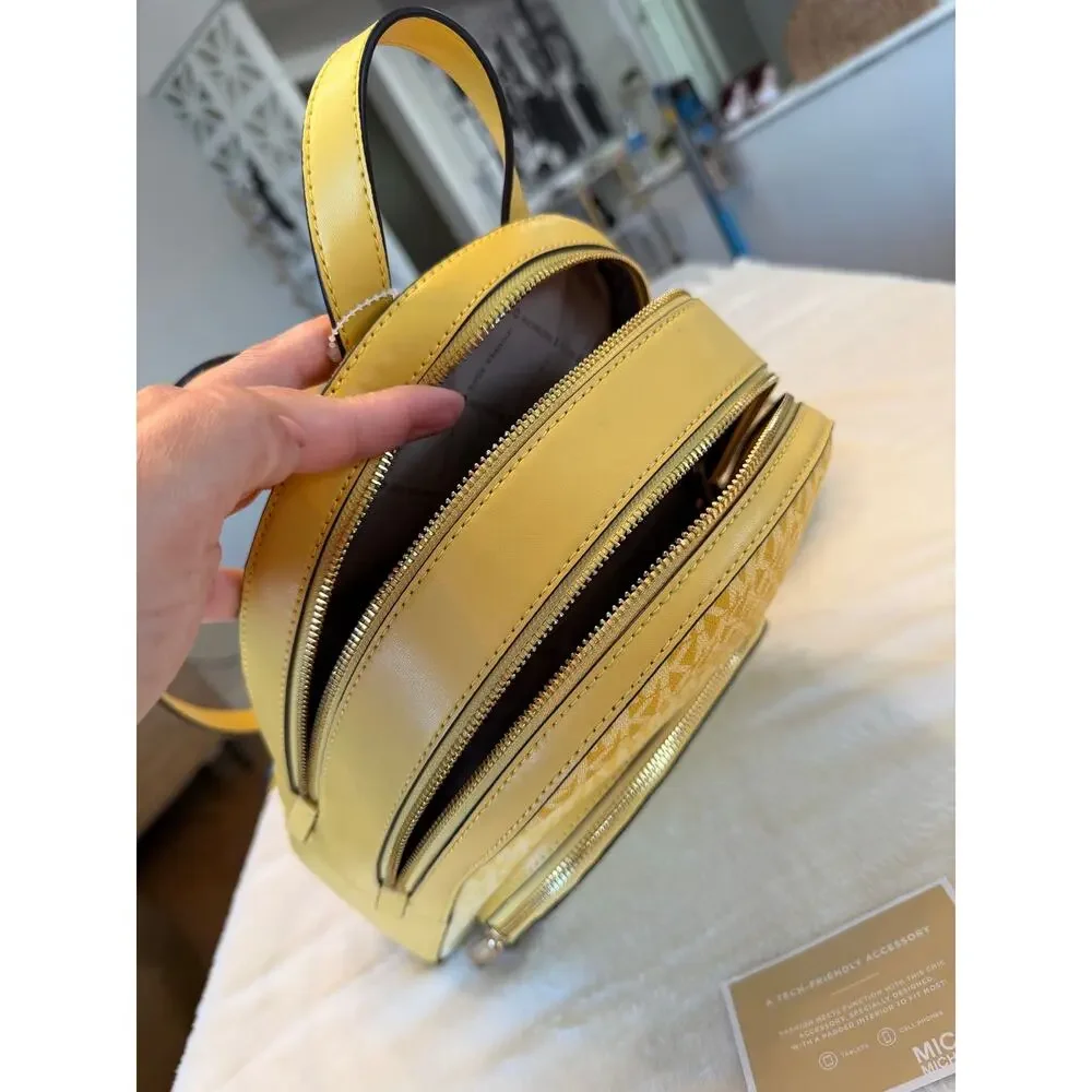 Michael Kors Yellow Ombre MK Monogram Backpack
